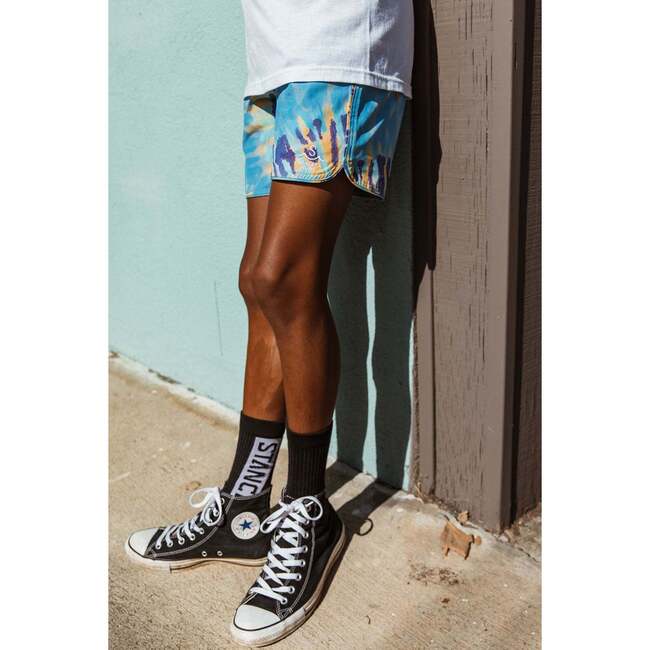 Sea Ripple Swirl Boardshorts, Pool Tie Dye - Swim Trunks - 4
