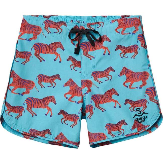 Zebre Boardshorts, Turquoise - Swim Trunks - 1