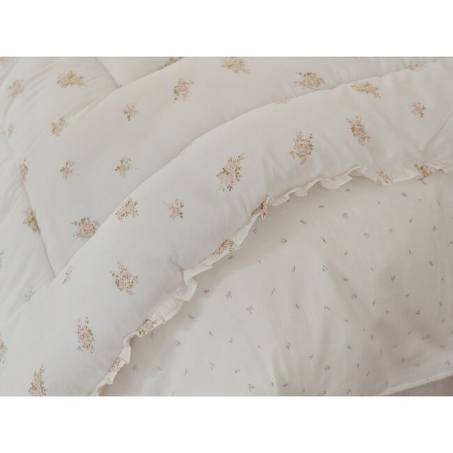 Decorative Pillow, Pink Rose Bouquet & Pink Rosebud - Decorative Pillows - 3