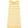 Striped Crochet Dress, Yellow - Dresses - 1 - thumbnail