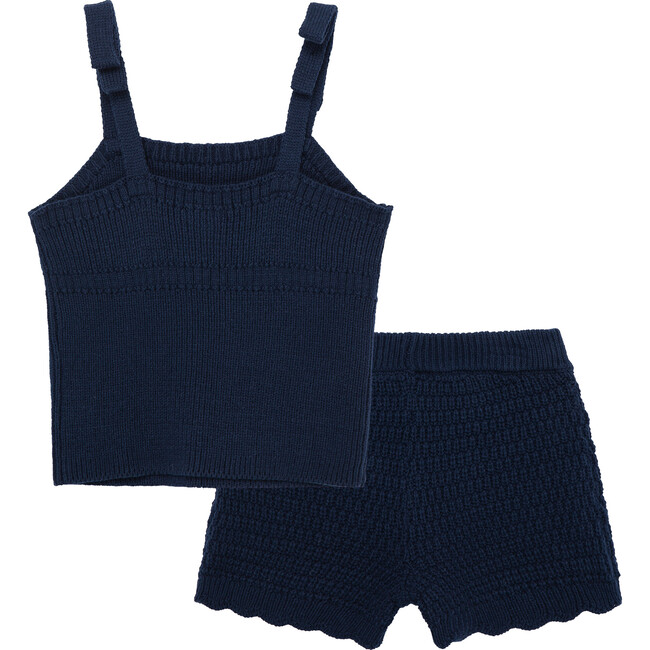 Crochet Short Set, Navy - Mixed Apparel Set - 2