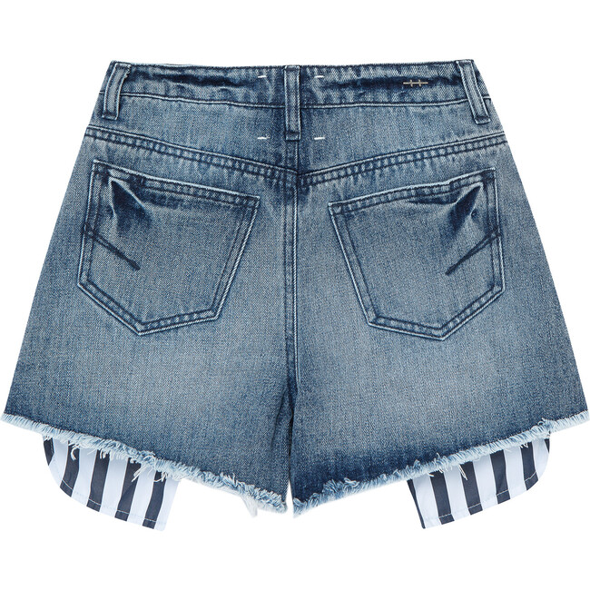 Shorts With Exposed Pockets, Indigo