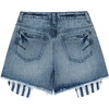 Shorts With Exposed Pockets, Indigo - Shorts - 2