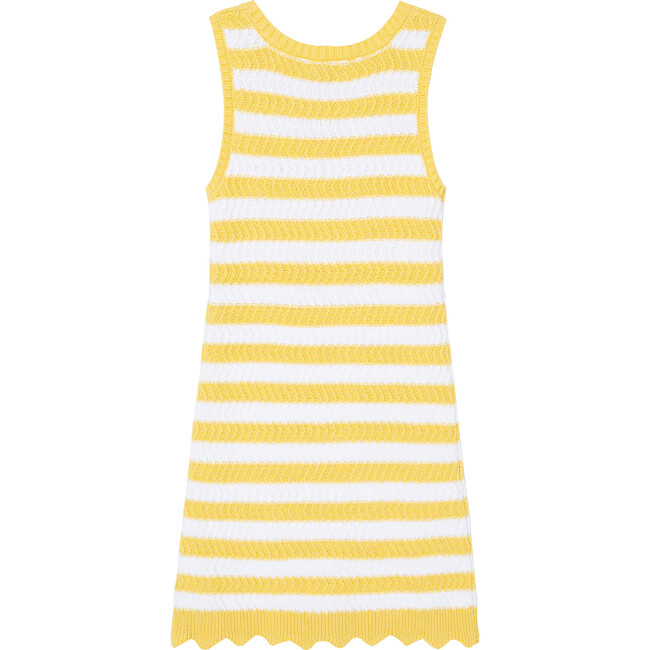 Striped Crochet Dress, Yellow