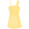 One Shoulder Romper, Yellow - Rompers - 2