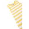 Striped Crochet Dress, Yellow - Dresses - 3