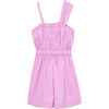 One Shoulder Romper, Purple - Rompers - 2