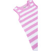 Striped Crochet Dress, Purple - Dresses - 3