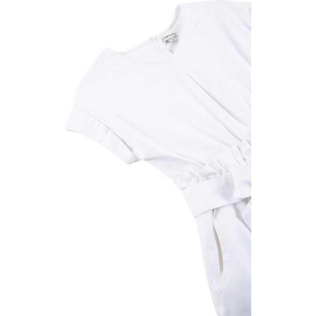 Paperbag Romper, White - Rompers - 3