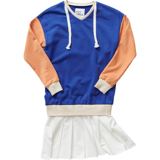 Color Block Sweatshirt Dress - Dresses - 1