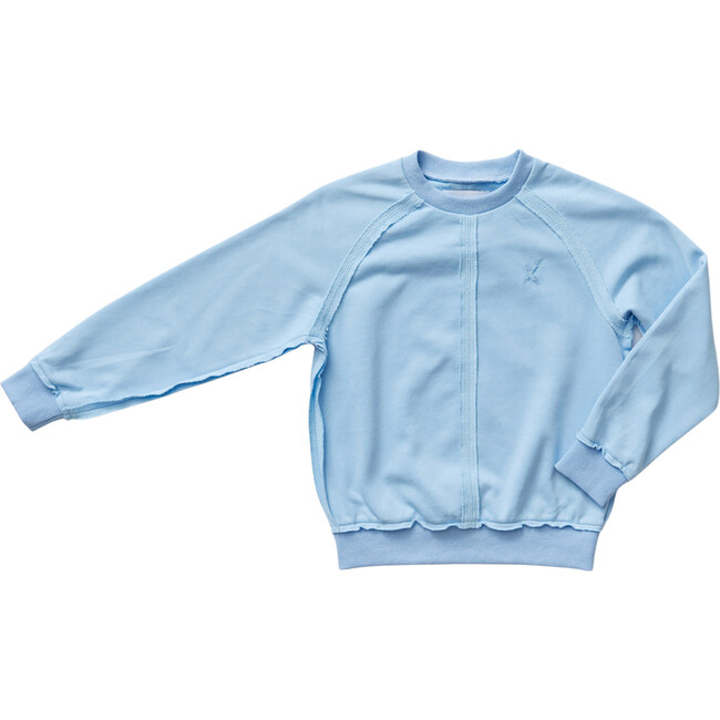 Rugged Seam Sweatshirt, Blue - Tees - 1