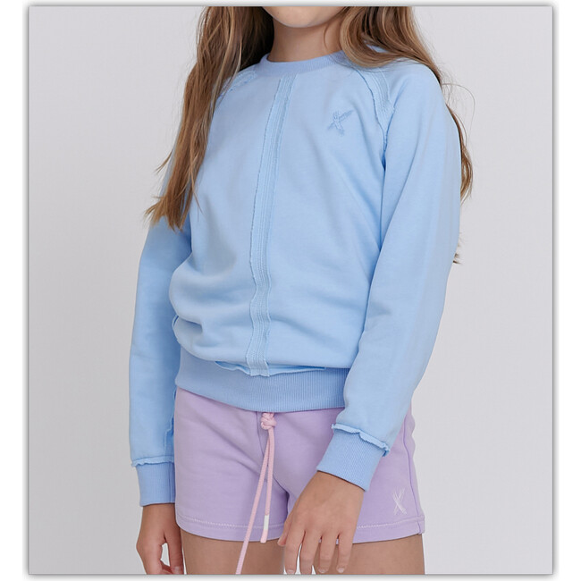 Rugged Seam Sweatshirt, Blue - T-Shirts - 4