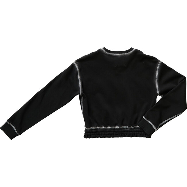 Black Embossed Sweatshirt - T-Shirts - 3