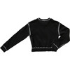 Black Embossed Sweatshirt - T-Shirts - 3