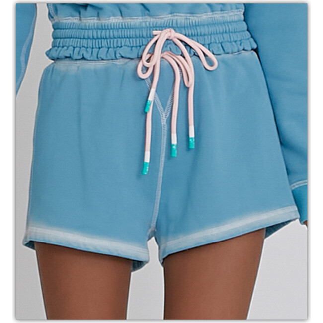 Teal Embossed Shorts - Shorts - 4