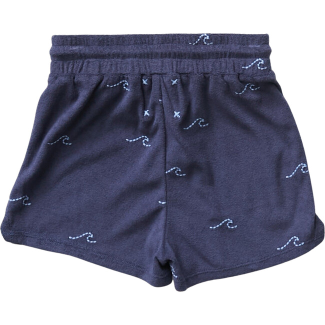 Embroidered Waves Terry Shorts - Shorts - 3