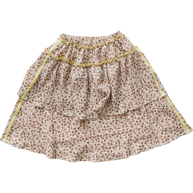Searsucker Floral Skirt - Skirts - 1