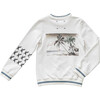 Embroidered Beach Sweatshirt, Teal - Tees - 3