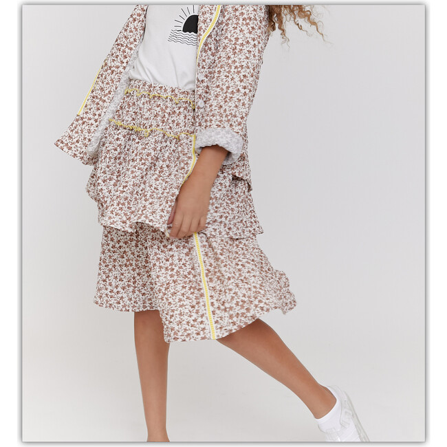 Searsucker Floral Skirt - Skirts - 4