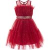 Ohlone Bouquet Dress, Red - Dresses - 1 - thumbnail