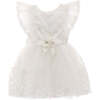 Shire Bow Dress, White - Dresses - 1 - thumbnail