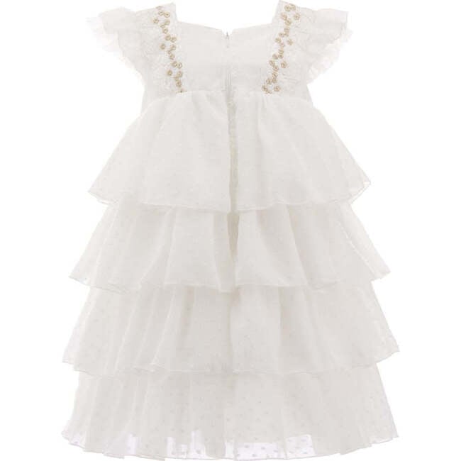 La Posada Ruffle Dress, White - Dresses - 2