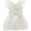 Shire Bow Dress, White - Dresses - 2