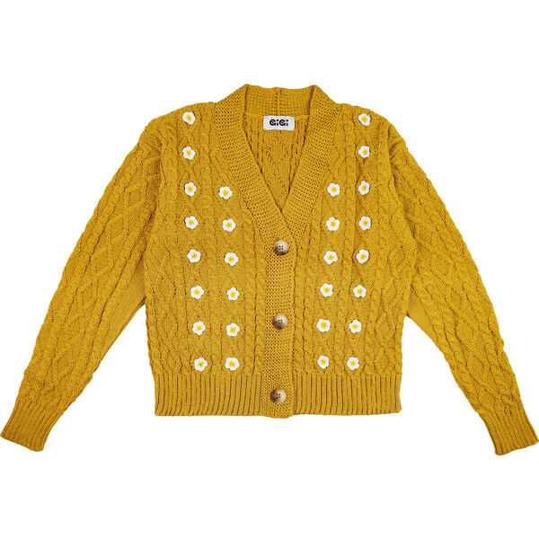 Women's Daisy Cardigan, Mustard GiGi Knitwear Mommy & Me Shop