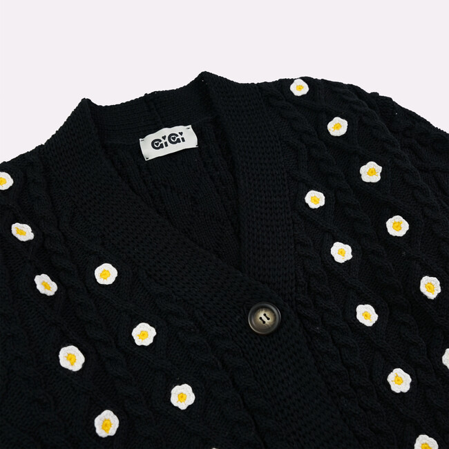 Women's Daisy Cardigan, Black - Cardigans - 2