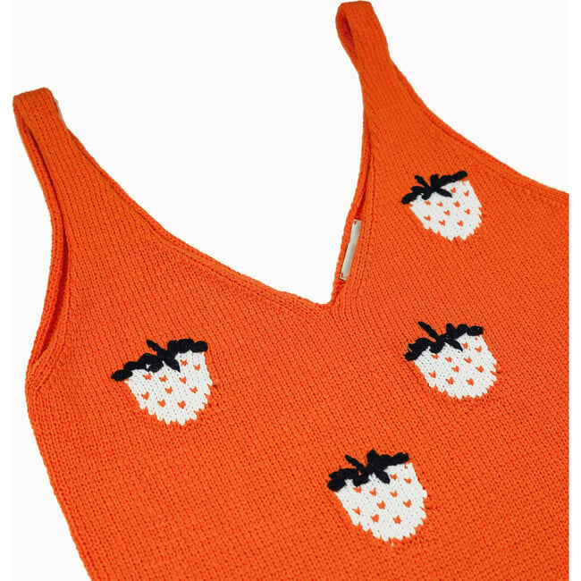 Women's Strawberry Tanktop, Orange - T-Shirts - 4