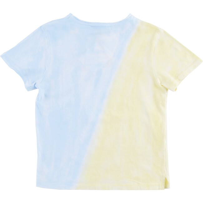 Family Loose Fit T-Shirt, Yellow Pastel/Delicate Blue Ombre - T-Shirts - 2
