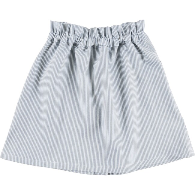 Beauty Button Front Denim Skirt, Pinstripe