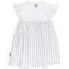 Love 2 Tone Dress, White/Grid - Dresses - 3