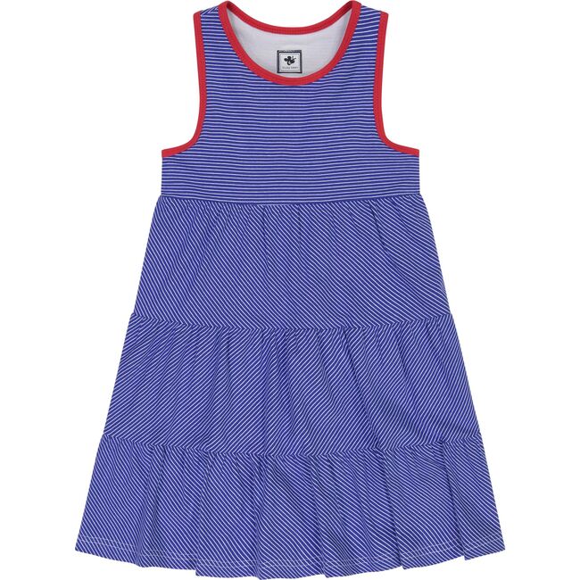 Parker Racerback Dress, Royal Blue Stripe