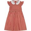 Riley Dress, Red Yellow Check - Dresses - 1 - thumbnail