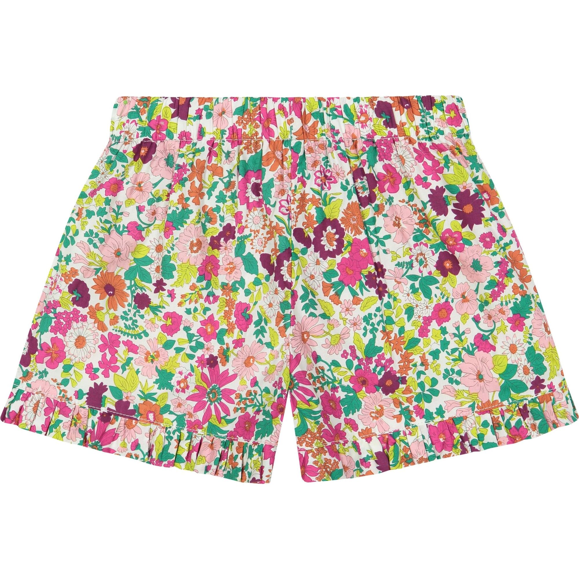 Lee Lee Ruffle Shorts, Fuschia Floral - Shorts - 1
