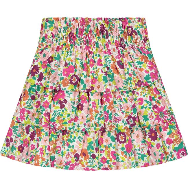 Maisy Ruffle Skirt, Fuschia Floral