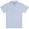 Busy Bees Short Sleeve Polo Mini, Sky Blue Stripe - Polo Shirts - 1 - thumbnail