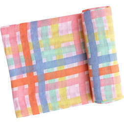 Multicolor Plaid Swaddle Blanket