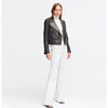 Women's Coucou Leather Jacket, Black - Jackets - 2