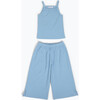 Ribbed Knit Cotton Set, French Blue - Mixed Apparel Set - 1 - thumbnail
