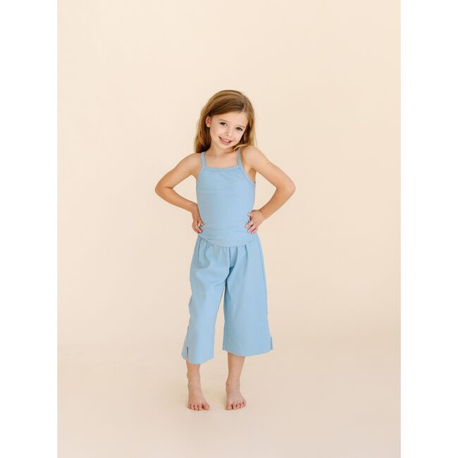 Ribbed Knit Cotton Set, French Blue - Mixed Apparel Set - 2