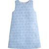 Classic Shift Dress, Blue Jacquard - Dresses - 1 - thumbnail