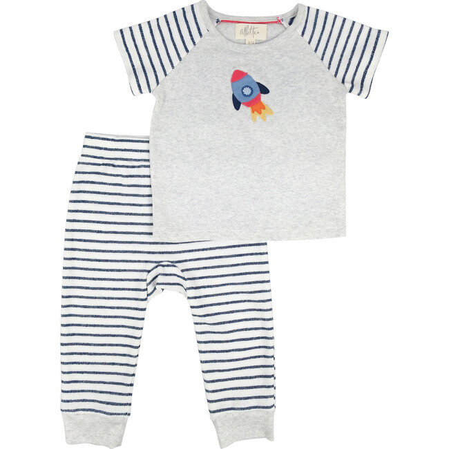 Applique Rocket Playset - Rompers - 1