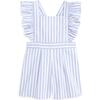Blanche Romper, Blue Wide Oxford Stripe - Rompers - 1 - thumbnail