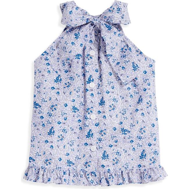 Backtie Ruffle Blouse, Morning Glory - Blouses - 2