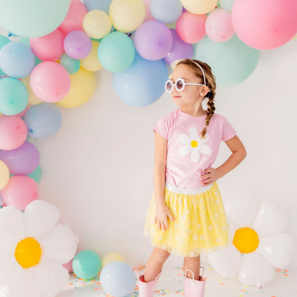 Daisy Short Sleeve Bodysuit, Light Pink - Shirts - 2