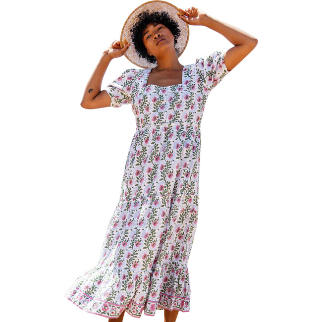 Women's Divya Dress, Moss & Faded Rose - Dresses - 1