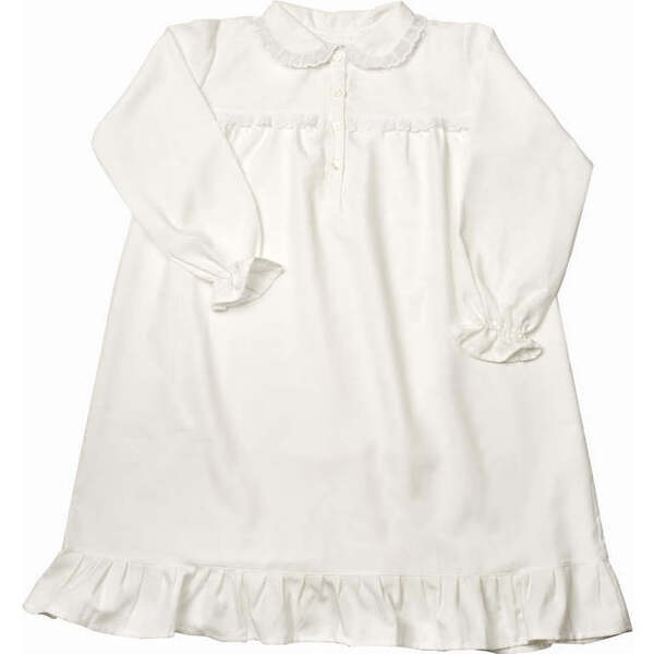 White Nightgown, White - My Little Shop Sleepwear | Maisonette