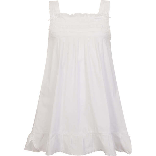 Carlota Organic Cotton Dress, White - Nightgowns - 1